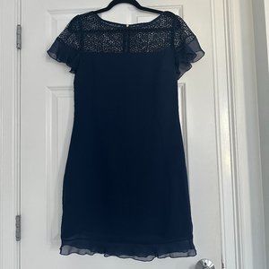 Karl Lagerfeld Navy Blue Short Sleeve Dress